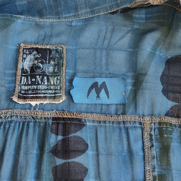 Da-Nang Surplus IndoChine Originale Cargo Wrap Dress Lace Dainty Feminine Medium - Picture 8 of 10